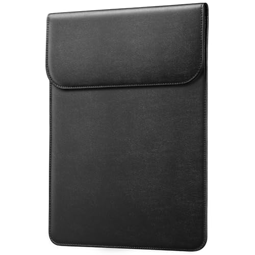 کاور لپتاپ 13 اینچ JETech چرم PU مشکی مخصوص MacBook Air، MacBook Pro و MacBook Neo، طراحی باریک و ضدخش، مناسب MacBook Air M2 / M3 / M4 / M5 و MacBook Pro 13 اینچ