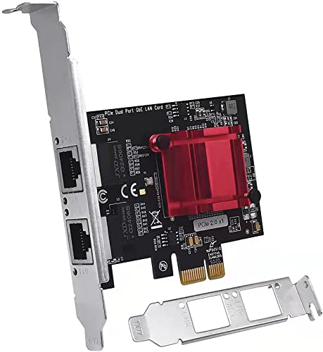 کارت شبکه PCIe دو پورت گیگابیتی برند C&N با چیپ Intel 82575/82576